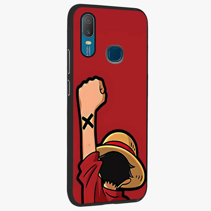 Luffy X Spirit Glass Case upright view showcasing striking anime artwork with adventurous character theme.