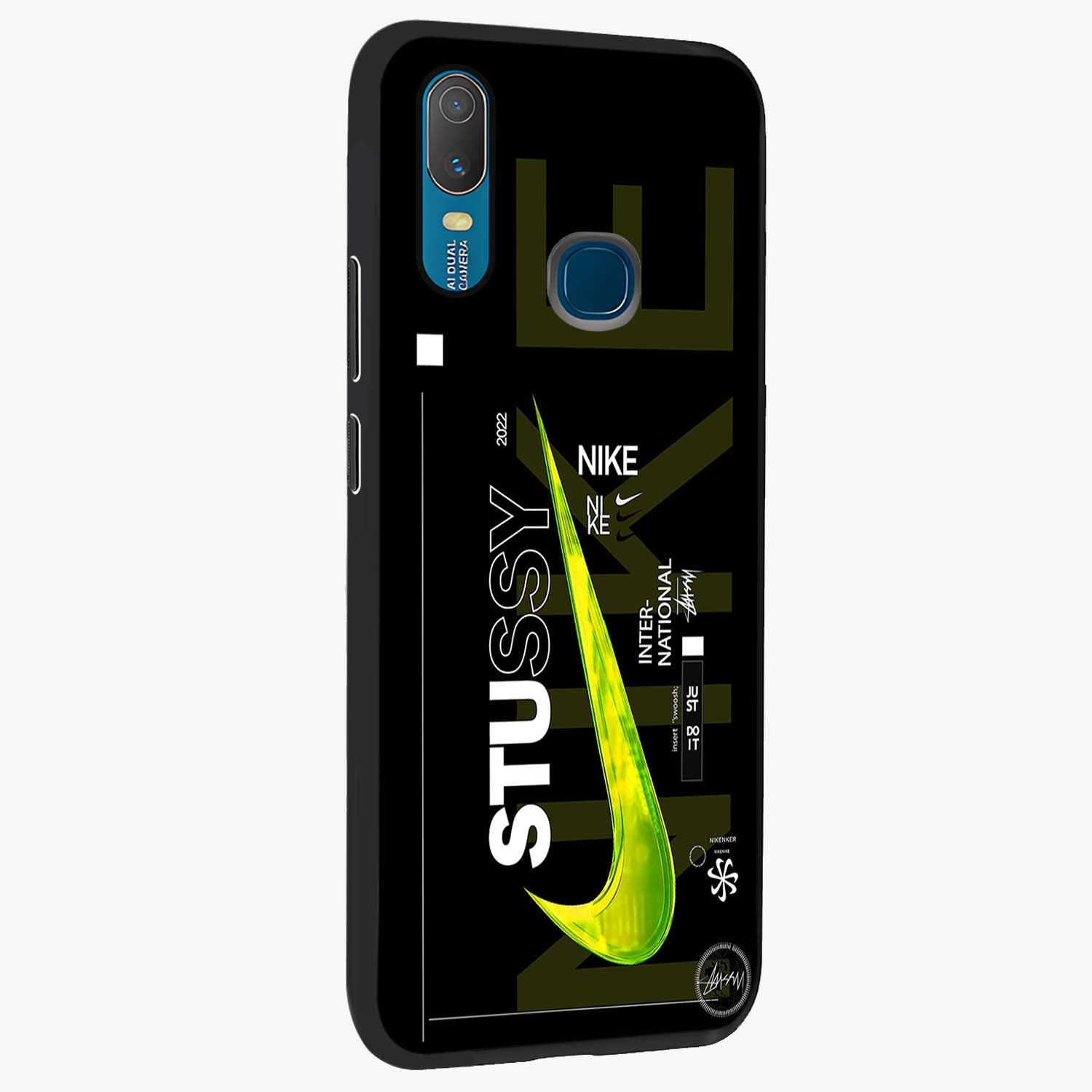Neon Street Edition Glass Case upright view showcasing colorful neon artwork with modern street culture theme.