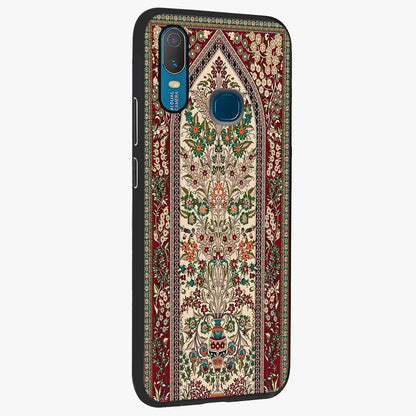 Persian Inspired Glass Case upright view showcasing decorative Persian artwork with rich heritage theme.
