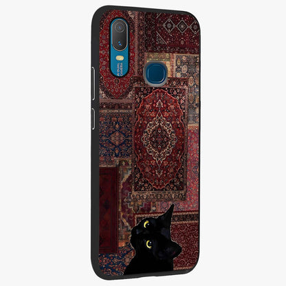 Regal Magic Cat Apple Glass Case upright view showcasing charming cat artwork with playful magical theme.