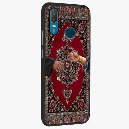 Royal Touch Reach Glass Case upright view showcasing stylish royal inspired artwork with graceful theme.
