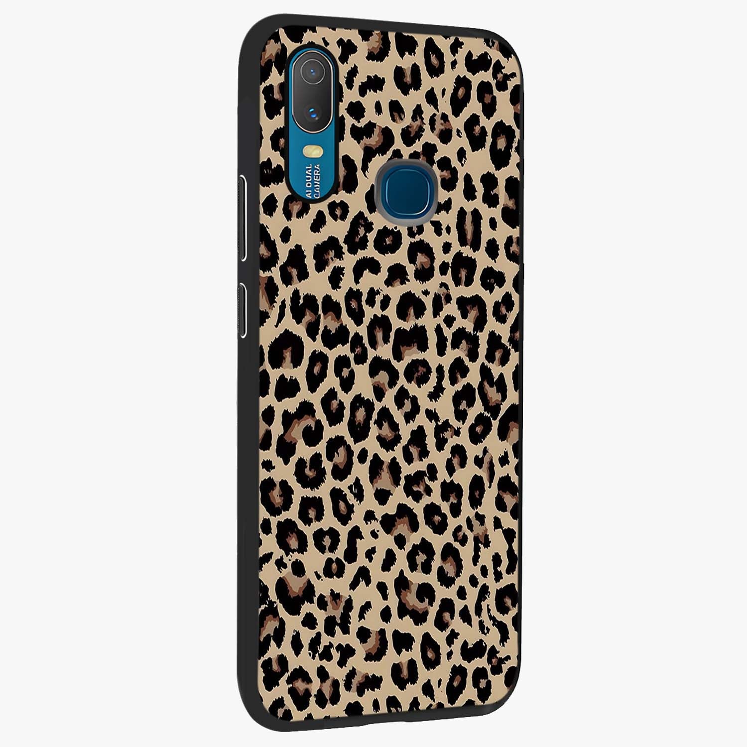 Savage Chic Pattern Glass Case upright view showcasing trendy decorative artwork with edgy fashion theme.