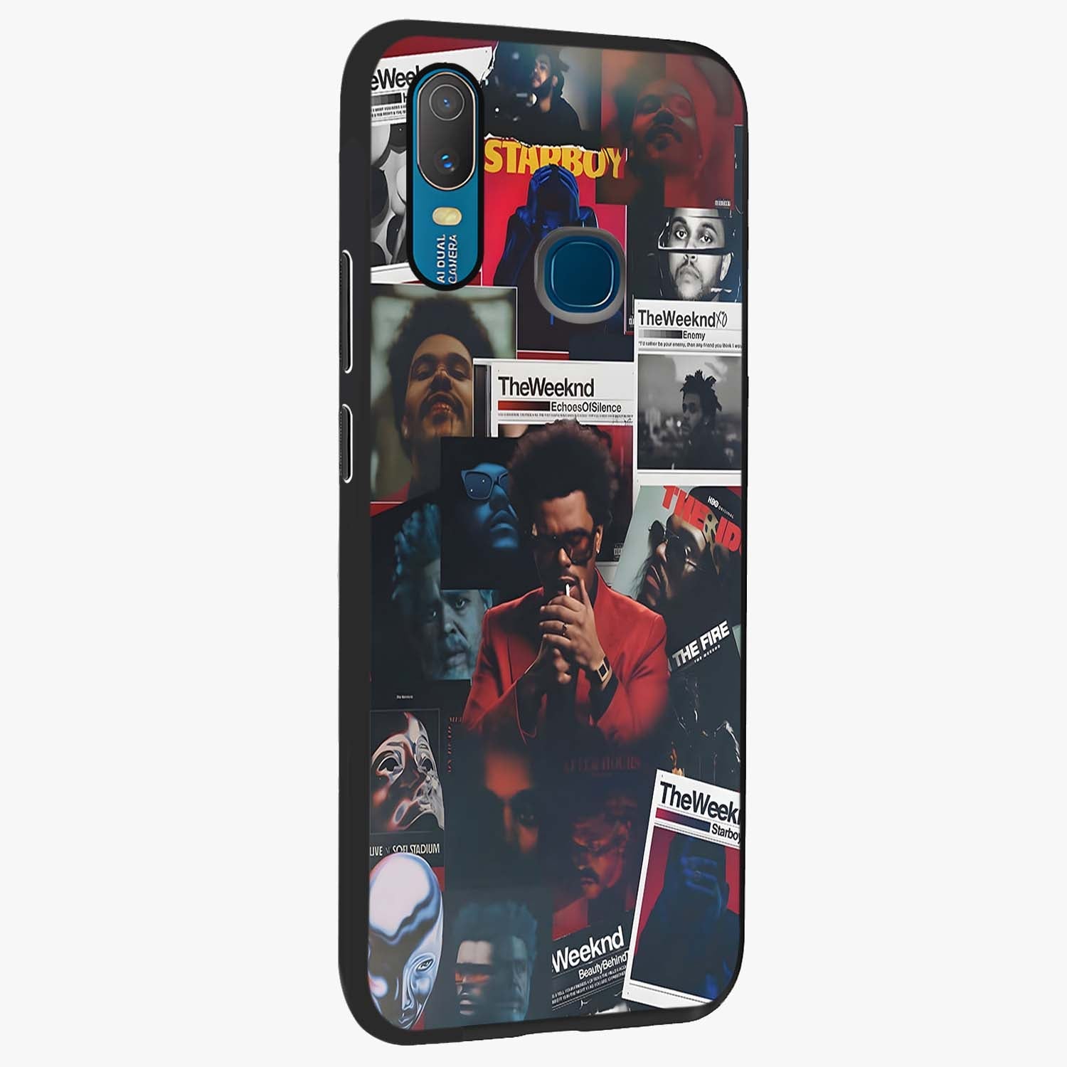 The Weeknd Glass Case upright view showcasing bold music themed artwork with contemporary artistic style.