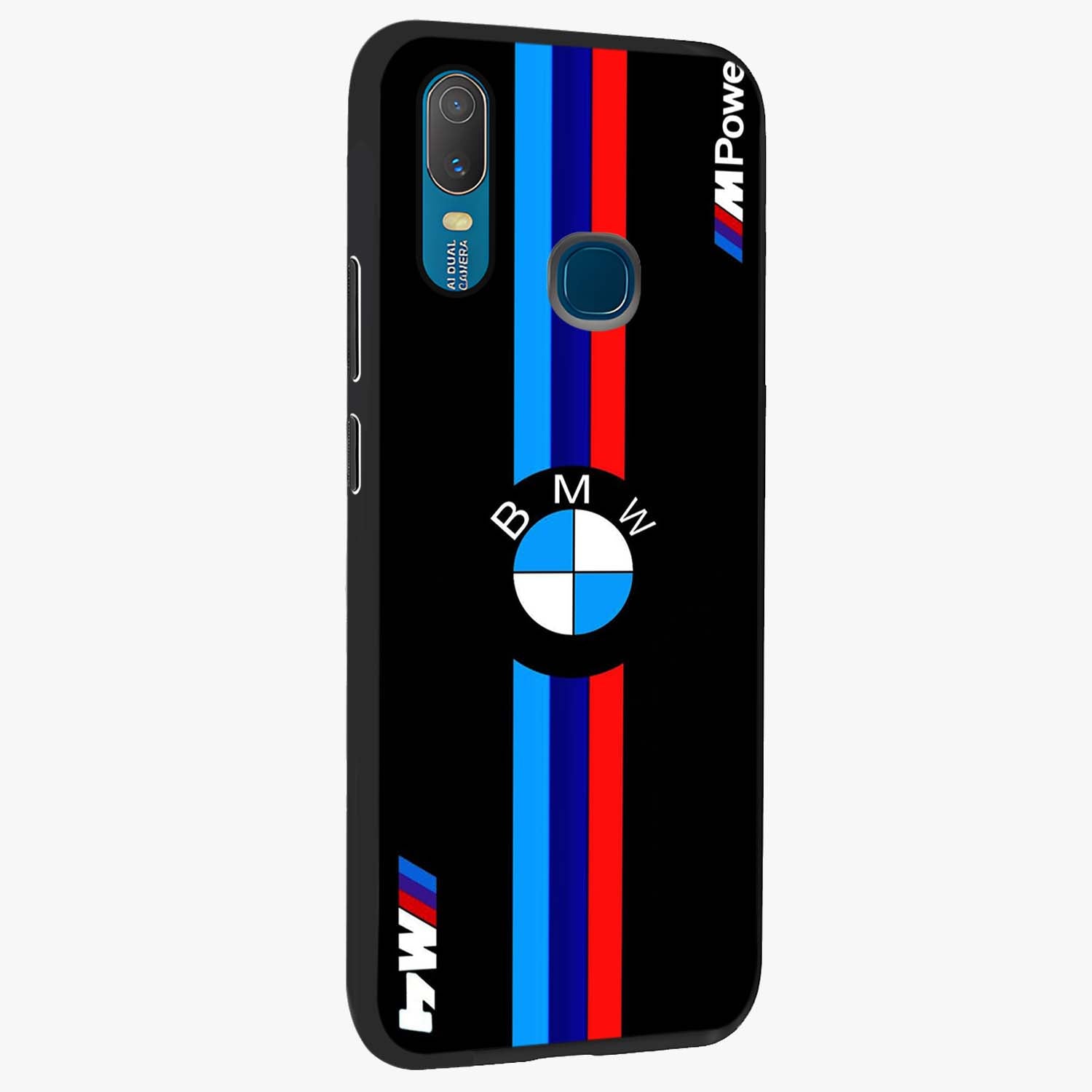 Turbo BMW Beast Glass Case upright view showcasing powerful car artwork with modern motorsport theme.