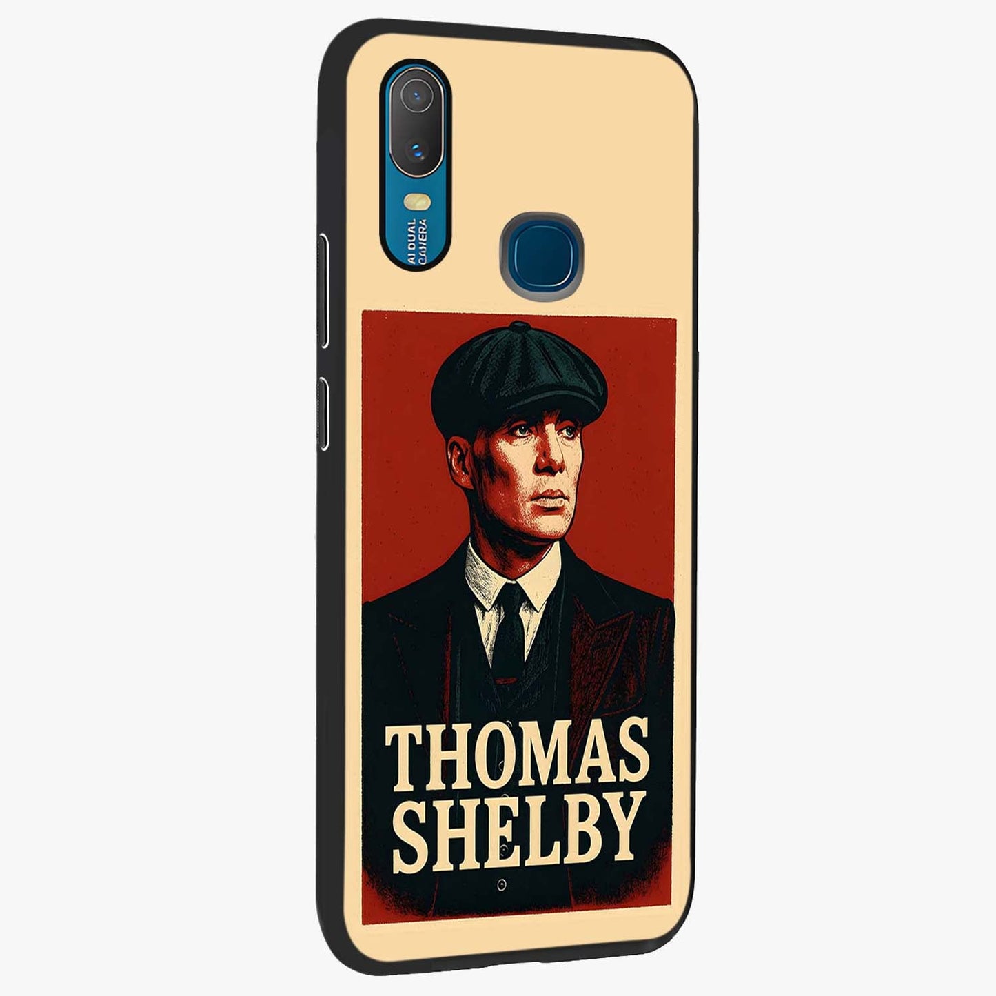 Vintage Mafia Authority Glass Case upright view showcasing dramatic vintage artwork with iconic authority theme.