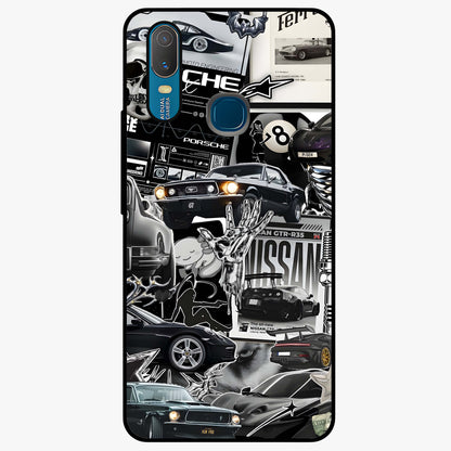 Aesthetic Dark Love Glass Case showing flat back view with dark romantic artwork and glossy glass finish.