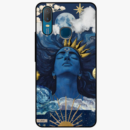 Aesthetic Lord Shiva Glass Case showing flat back view with divine Shiva artwork and glossy glass finish.