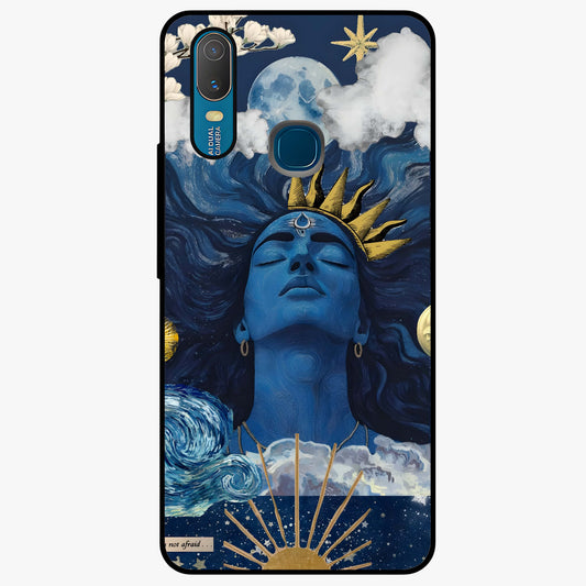 Aesthetic Lord Shiva Glass Case showing flat back view with divine Shiva artwork and glossy glass finish.