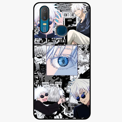 Infinity Sorcerer Chaos Glass Case showing flat back view with mystical sorcerer themed artwork and glossy glass finish.