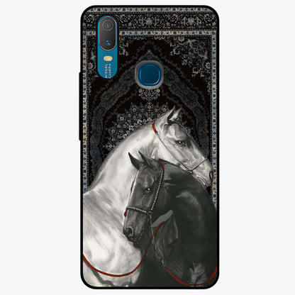 Majestic Ride Legacy Glass Case showing flat back view with powerful automotive inspired artwork and glossy glass finish.