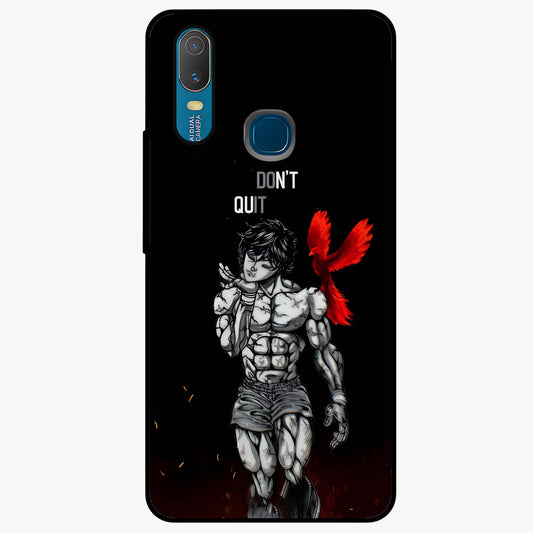 Rise Beyond Limits Glass Case showing flat back view with motivational typography artwork and glossy glass finish.