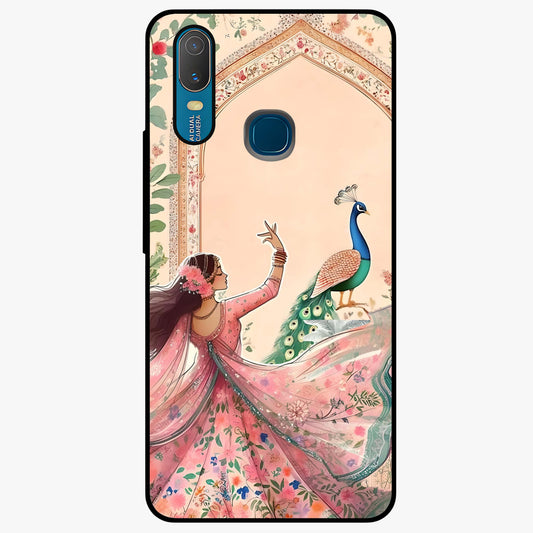 Royal Grace Muse Glass Case showing flat back view with elegant artistic artwork and glossy glass finish.