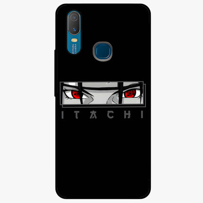 Scarlet Gaze Dominance Glass Case showing flat back view with striking red themed artwork and glossy glass finish.