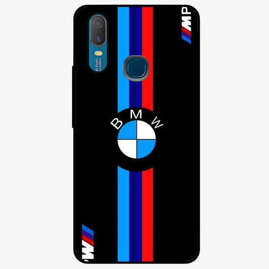 Turbo BMW Beast Glass Case showing flat back view with high performance sports car artwork and glossy glass finish.