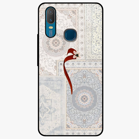 White Aesthetic Bow Glass Case showing flat back view with minimal bow artwork and glossy glass finish.