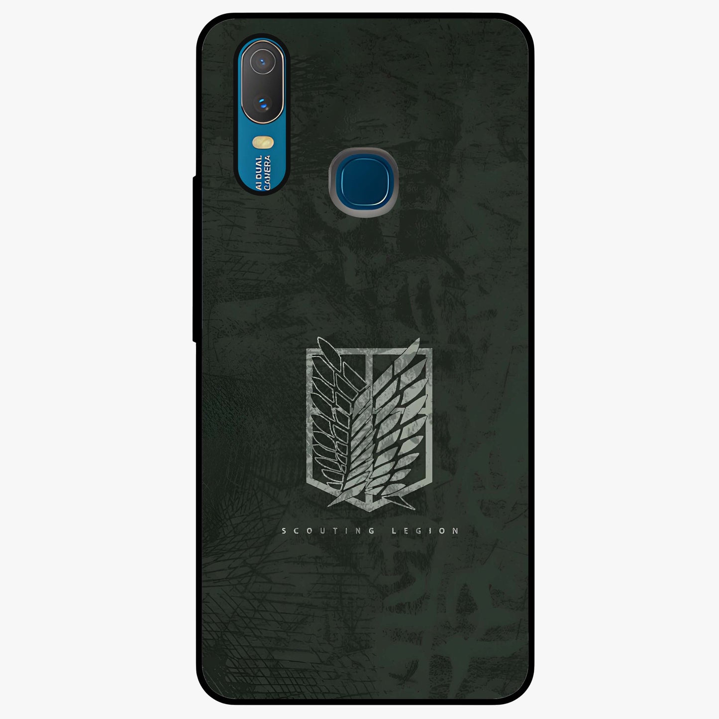 Wings Of Freedom Glass Case showing flat back view with symbolic wings artwork and glossy glass finish.