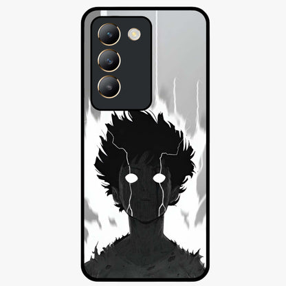 Awakened Inner Rage Glass Case showing flat back view with intense artistic artwork and glossy glass finish.