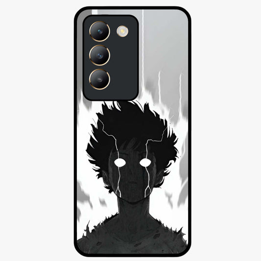 Awakened Inner Rage Glass Case showing flat back view with intense artistic artwork and glossy glass finish.