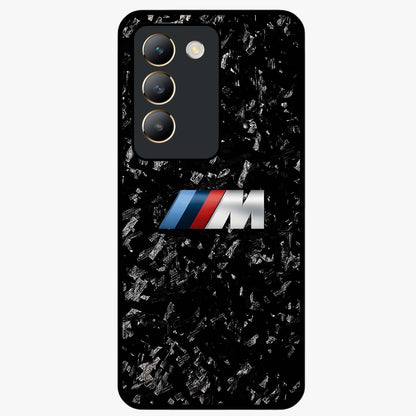 Carbon Speed Mark Glass Case showing flat back view with sporty carbon pattern artwork and glossy glass finish.