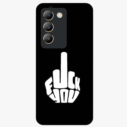 Rebel Mode On Glass Case showing flat back view with bold rebellious typography artwork and glossy glass finish.