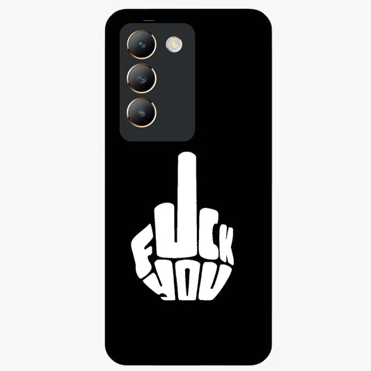 Rebel Mode On Glass Case showing flat back view with bold rebellious typography artwork and glossy glass finish.