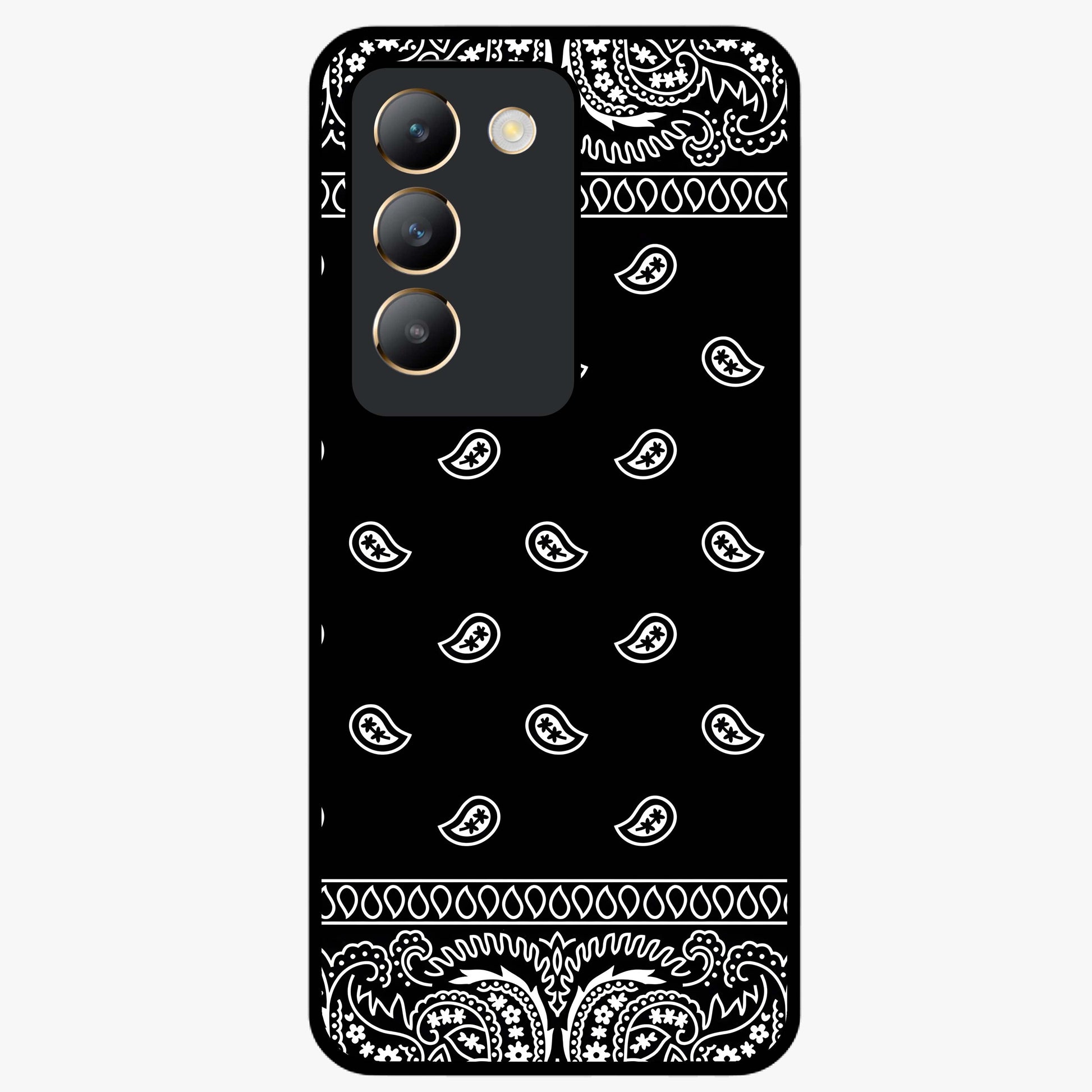 Retro Rebel Threads Glass Case showing flat back view with vintage street style artwork and glossy glass finish.