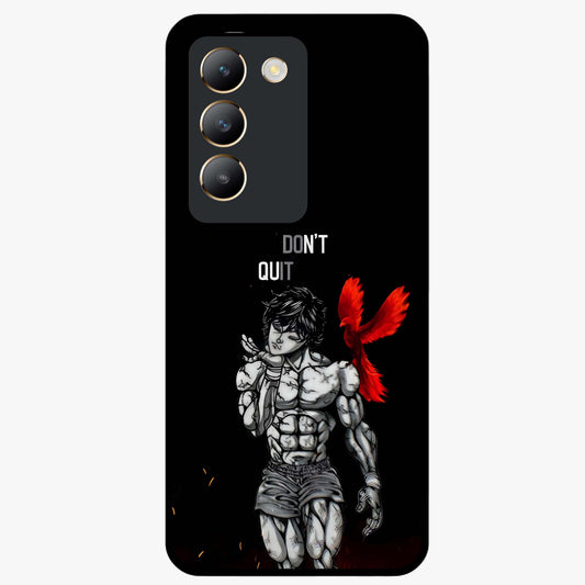 Rise Beyond Limits Glass Case showing flat back view with motivational typography artwork and glossy glass finish.