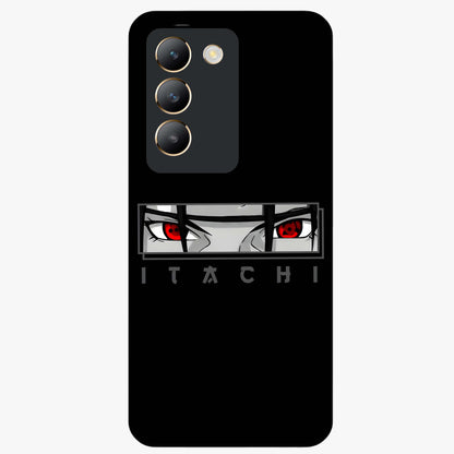 Scarlet Gaze Dominance Glass Case showing flat back view with striking red themed artwork and glossy glass finish.