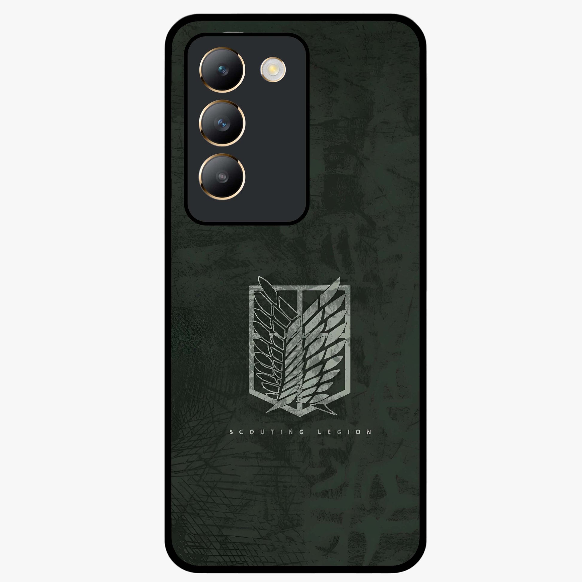 Wings Of Freedom Glass Case showing flat back view with symbolic wings artwork and glossy glass finish.