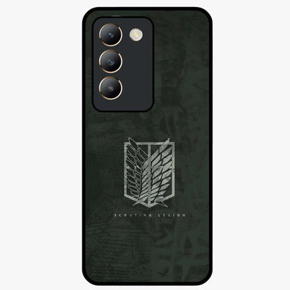Wings Of Freedom Glass Case showing flat back view with symbolic wings artwork and glossy glass finish.