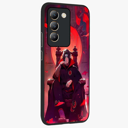 Blood Moon Sovereign Glass Case upright view showcasing powerful moon inspired artwork with cosmic aesthetic style.
