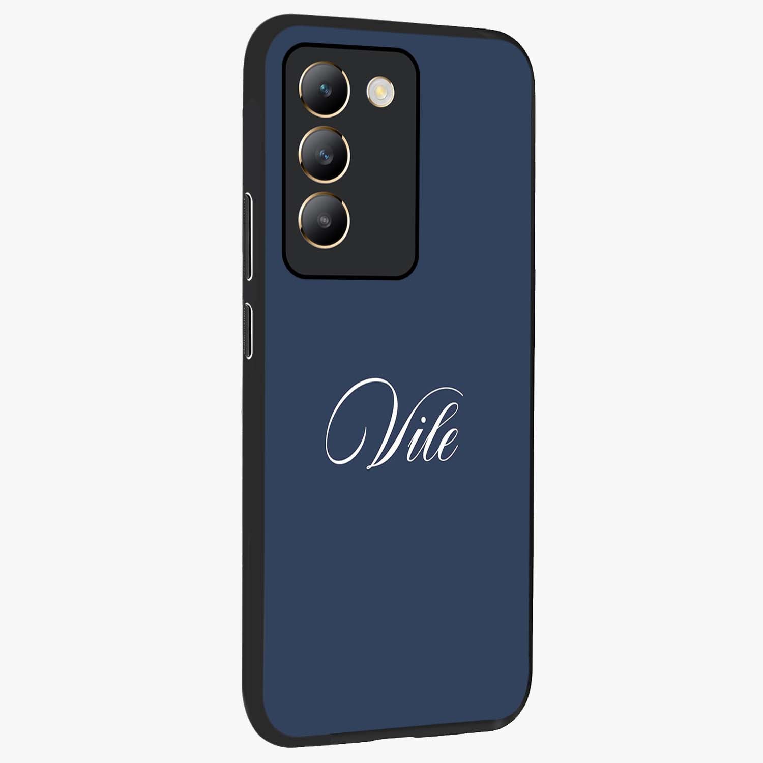 Blue Vintage Floral Pattern Glass Case displayed in angled mockup highlighting classic blue floral pattern and retro aesthetic design.