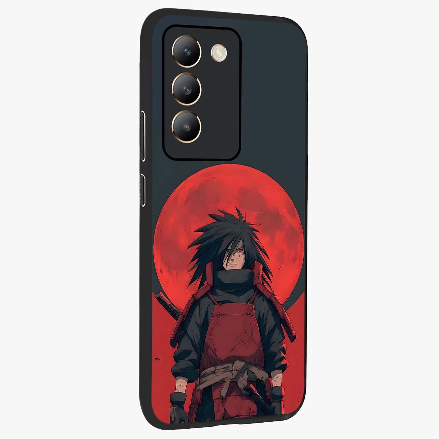 Crimson Moon Warlord Glass Case upright view showcasing powerful warlord artwork with dark celestial theme.