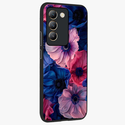 Flower Paper Art Pattern Glass Case upright view showcasing decorative paper floral artwork with creative craft style.