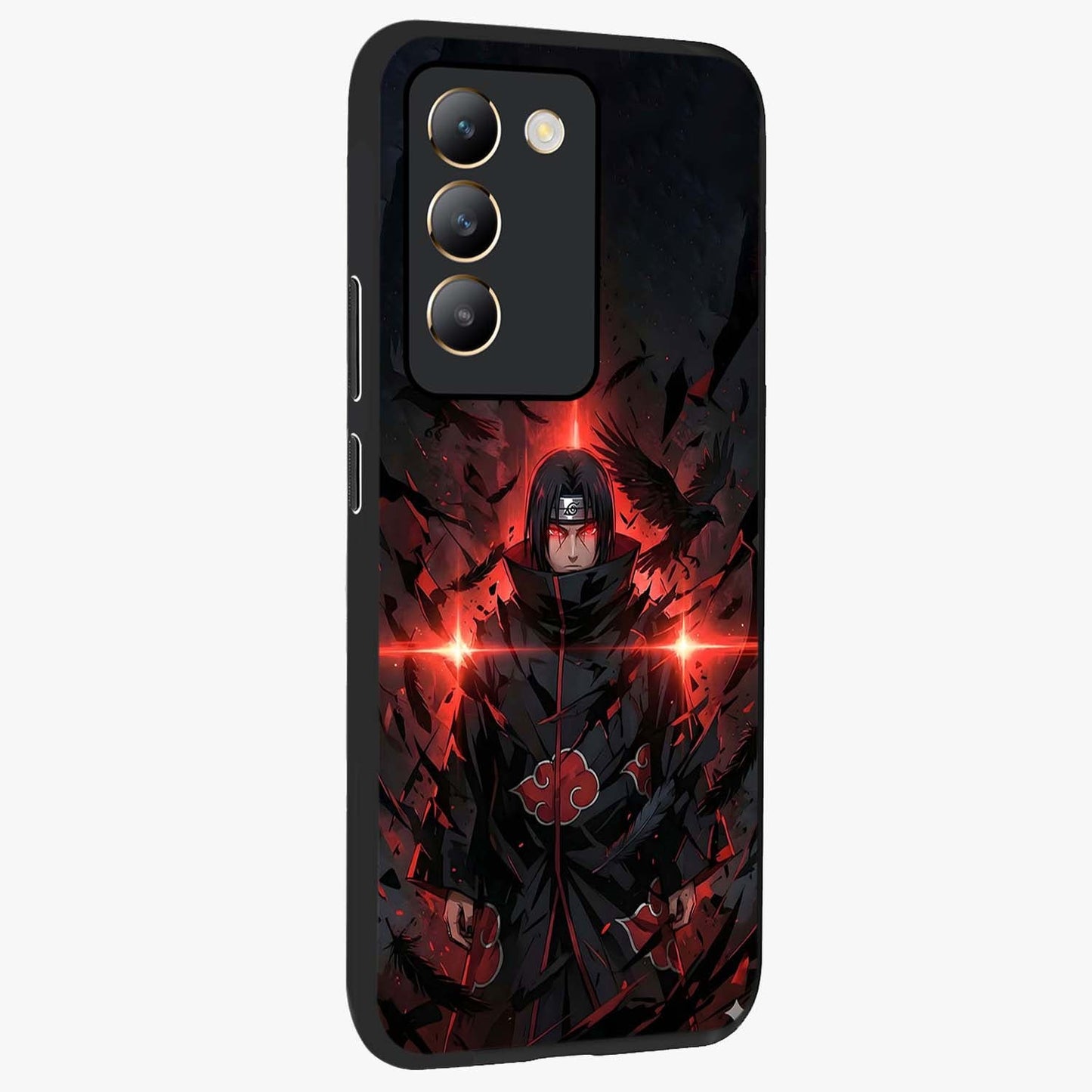 Focused Blade Discipline Glass Case upright view showcasing strong typography statement with sleek motivational theme.
