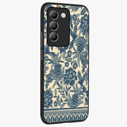 Heirloom Wild Bloom Glass Case upright view showcasing delicate wildflower artwork with timeless floral theme.