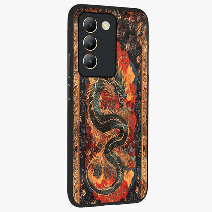 Inferno Dragon Soul Glass Case upright view showcasing intense dragon artwork with fantasy fire theme.
