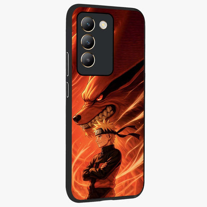 Nine Tails Legacy Glass Case upright view showcasing dramatic nine-tails artwork with intense anime themed design.