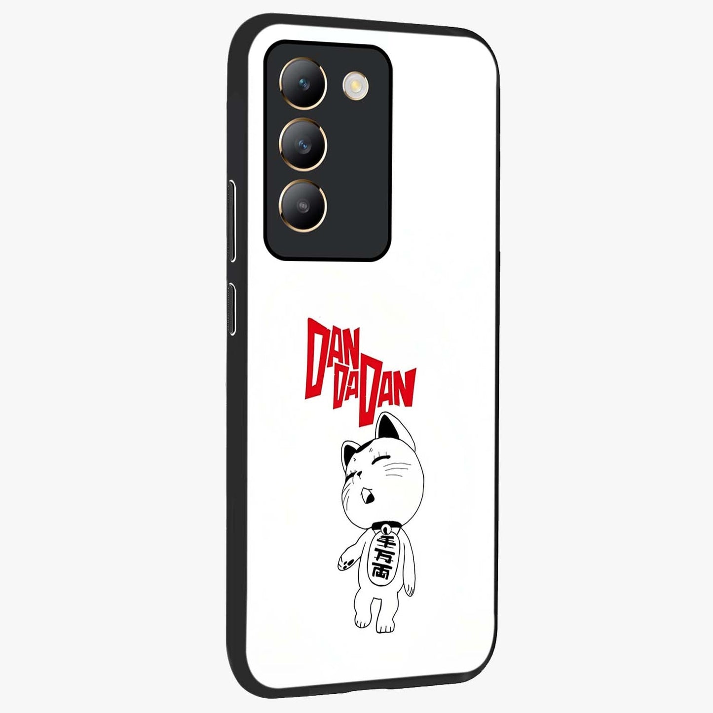 Playful Spirit Charm Glass Case upright view showcasing vibrant charm artwork with fun artistic theme.