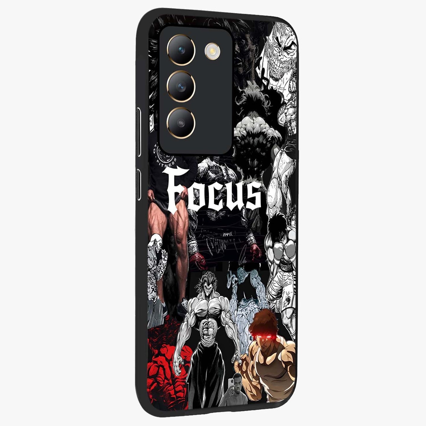 Relentless Power Focus Glass Case upright view showcasing strong inspirational artwork with powerful focus theme.