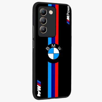 Turbo BMW Beast Glass Case upright view showcasing powerful car artwork with modern motorsport theme.