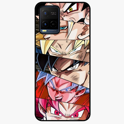 Anime Character Glass Case showing flat back view with vibrant anime artwork and glossy glass finish.