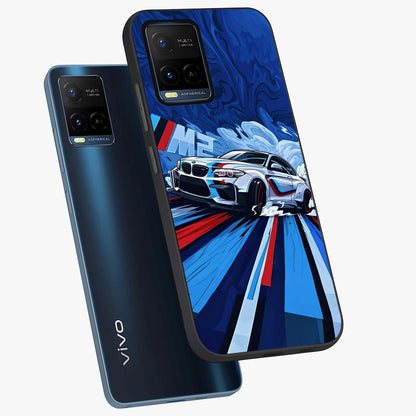 Drift Power Rush Glass Case displayed in angled mockup highlighting powerful drift car design with sporty aesthetic style.