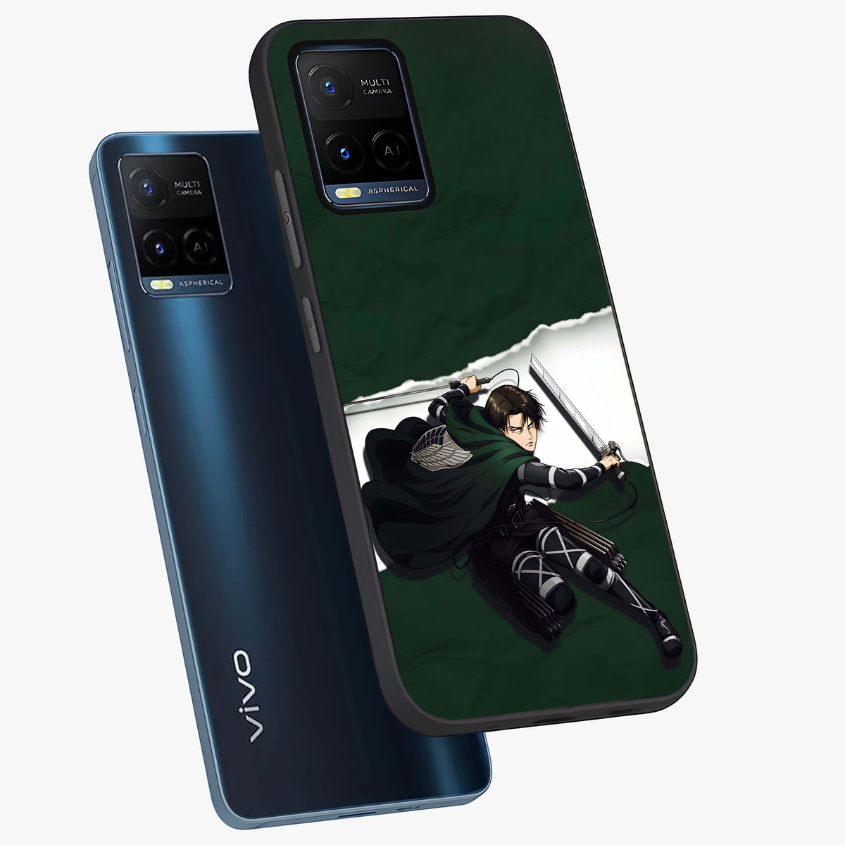 Emerald War Vanguard Glass Case displayed in angled mockup highlighting intense battle inspired design with emerald tone aesthetic.