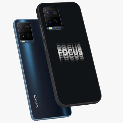 Focus Mode On Glass Case displayed in angled mockup highlighting clean minimal text artwork with modern aesthetic style.
