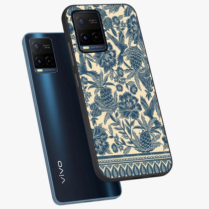 Heirloom Wild Bloom Glass Case displayed in angled mockup highlighting botanical bloom design with classic aesthetic style.