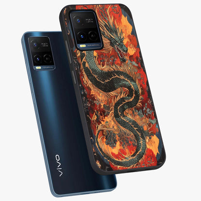 Inferno Dragon Soul Glass Case displayed in angled mockup highlighting powerful dragon illustration with inferno aesthetic.