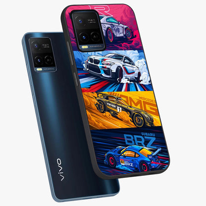 JDM Sports Car Glass Case displayed in angled mockup highlighting sleek Japanese racing car design with automotive aesthetic.