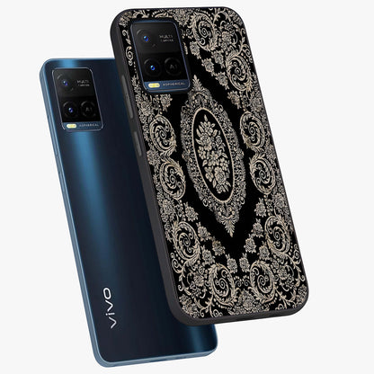 Noir Bloom Elegance Glass Case displayed in angled mockup highlighting refined flower design with stylish noir aesthetic.