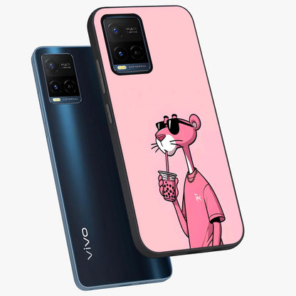 Pink Panther Glass Case displayed in angled mockup highlighting playful cartoon character design with vibrant pink aesthetic.
